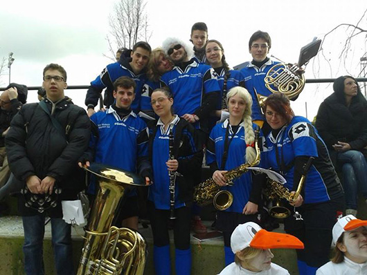 Gruppo di Giovani Bandisti a un vecchio Carnevale Grumello del Monte