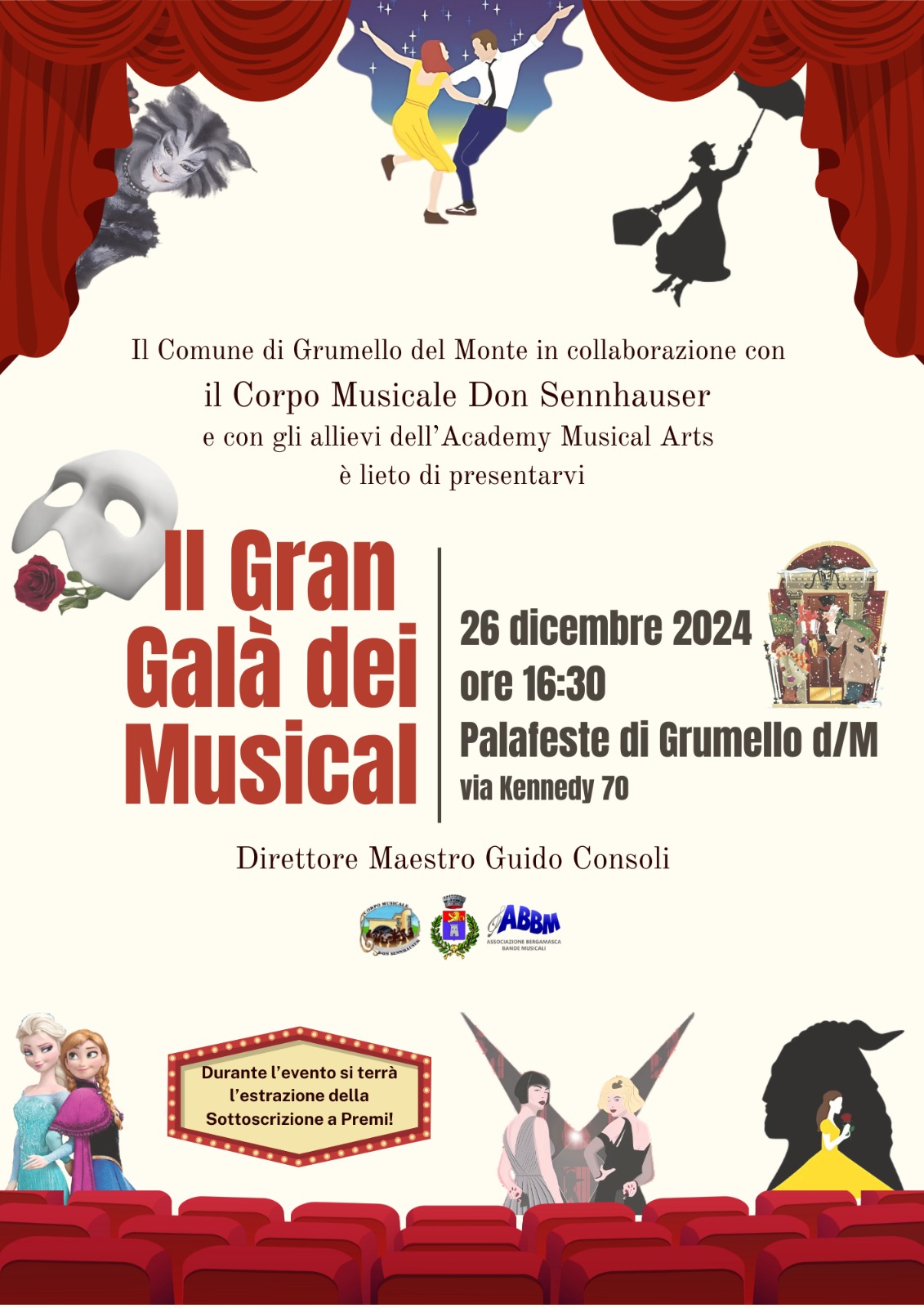 Locandina Concerto Il Gran Galà dei Musical 26 Dicembre 2024 Grumello del Monte